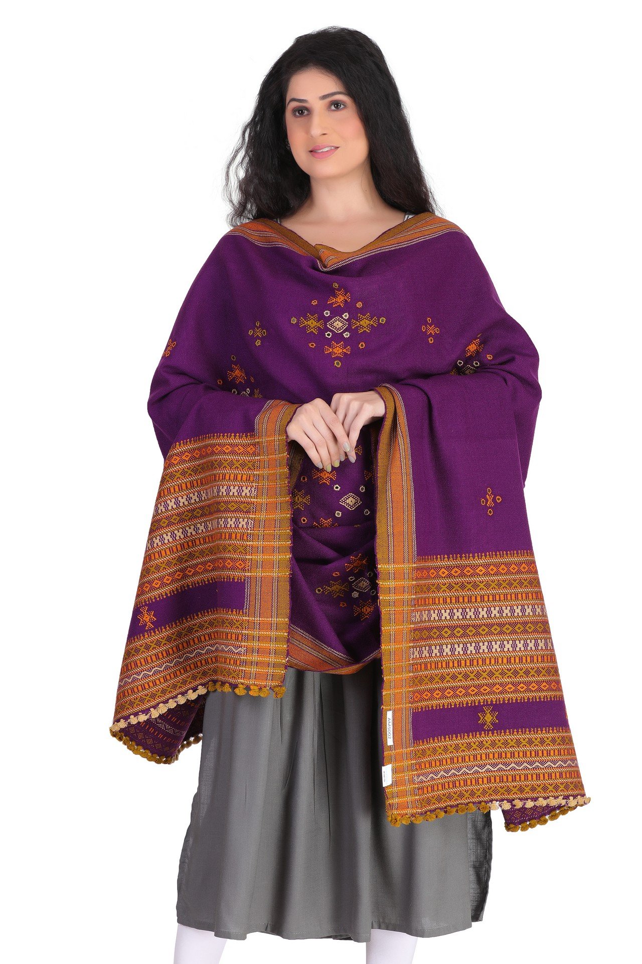 Acrylic Mirror Shawl Purple AMAS002_