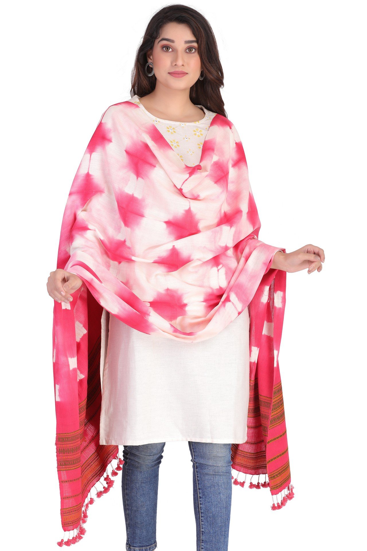 Cotton Sed Dyed Lines Shwal Rani CSDLS003__