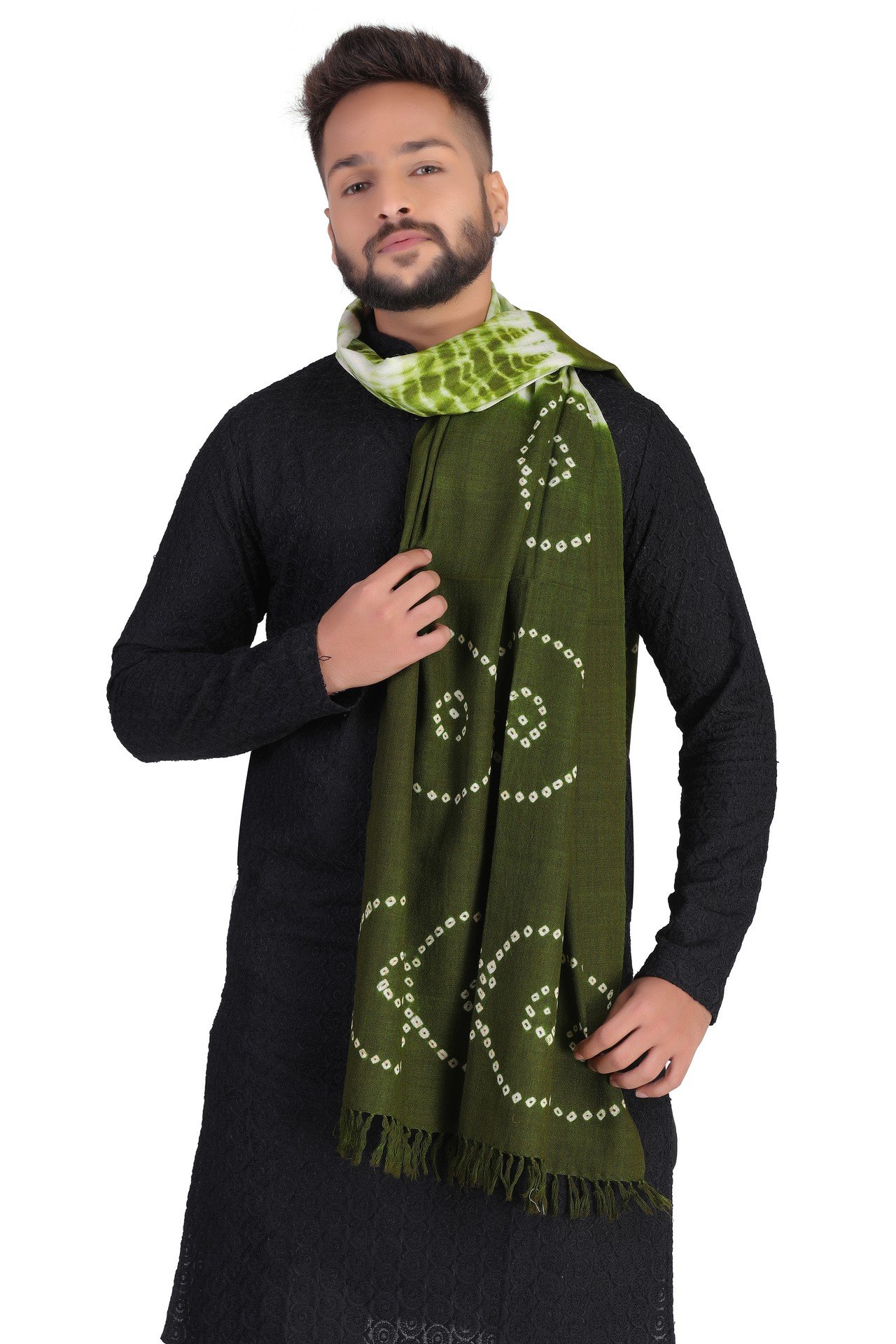 Green Dark White