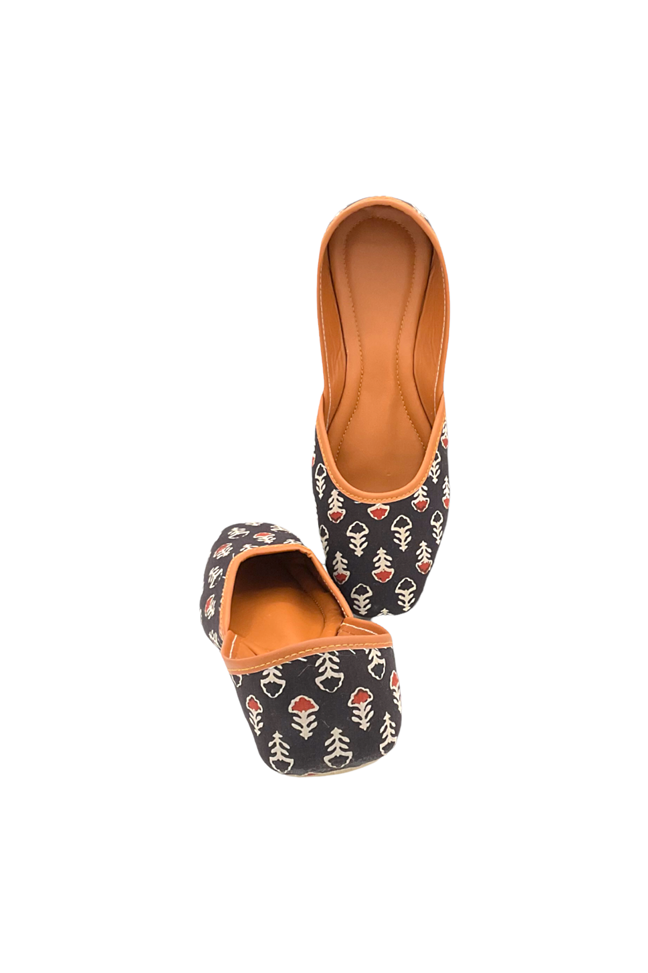 Cloth Printed Mojari Black Red CPMBR001