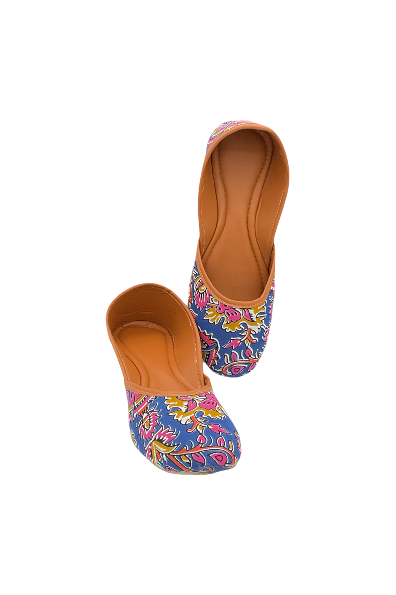 Cloth Printed Mojari Blue Rani Yellow CPMBRY001_