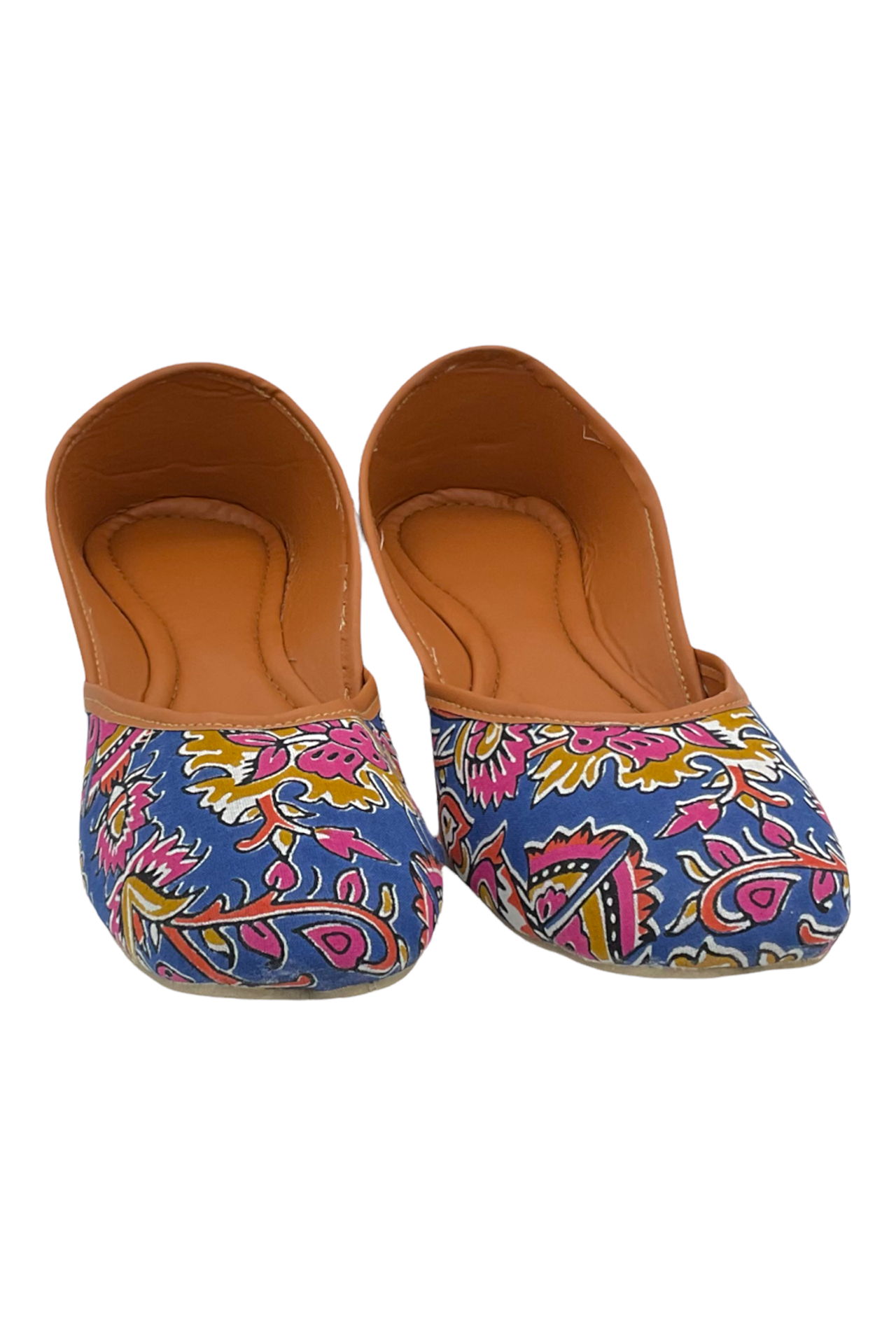 Cloth Printed Mojari Blue Rani Yellow CPMBRY001__