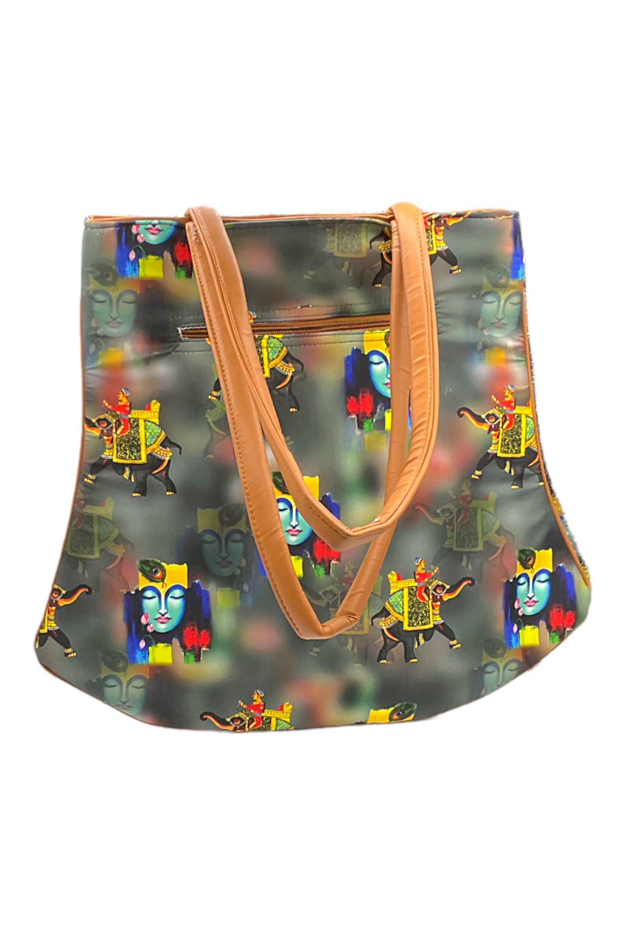 Collage Leather Bag Elaphant Print CLB001