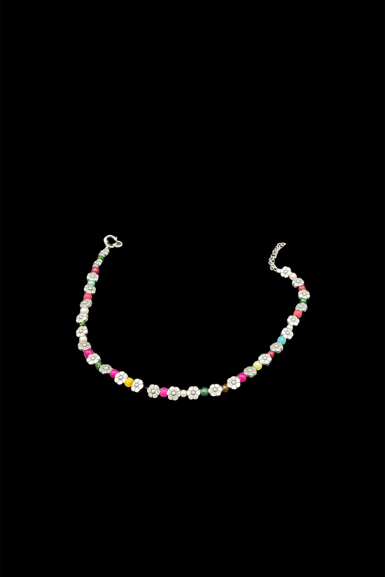 Anklet With Flower Beads AKF12
