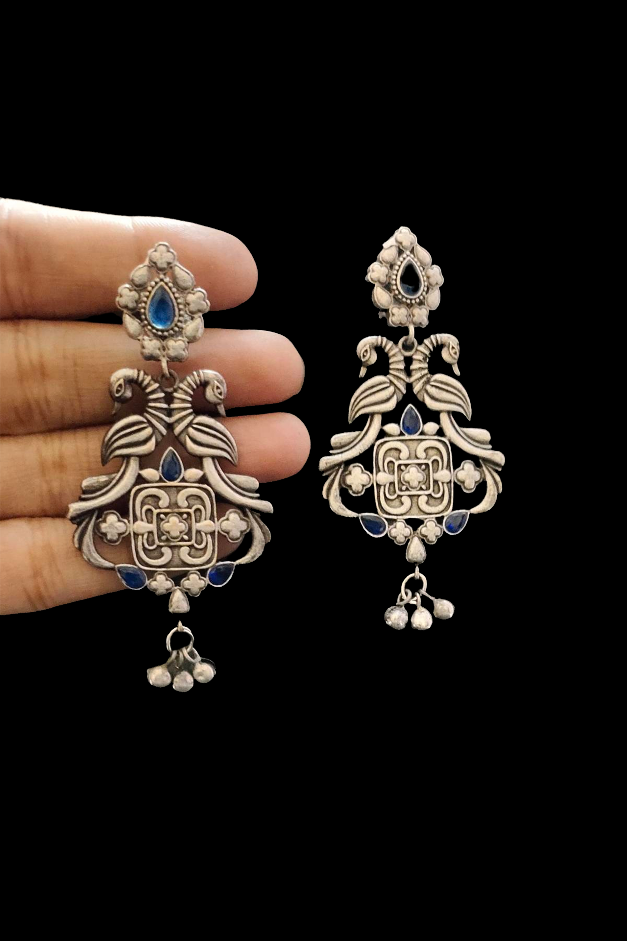 Dangler Earring Long Blue SR054BL