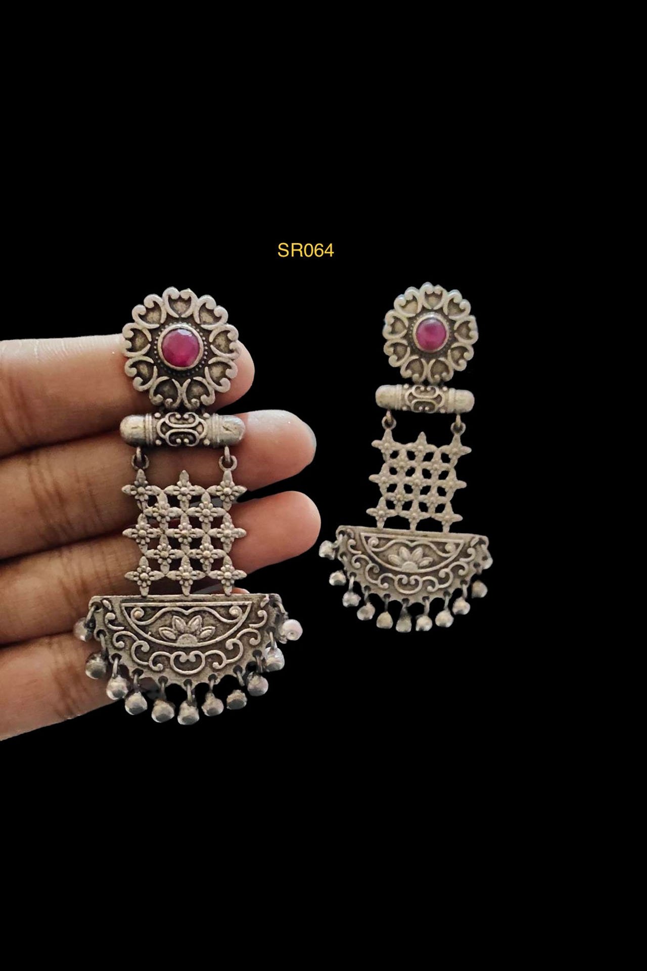 Dangler Earring Long Round Rani SR064R