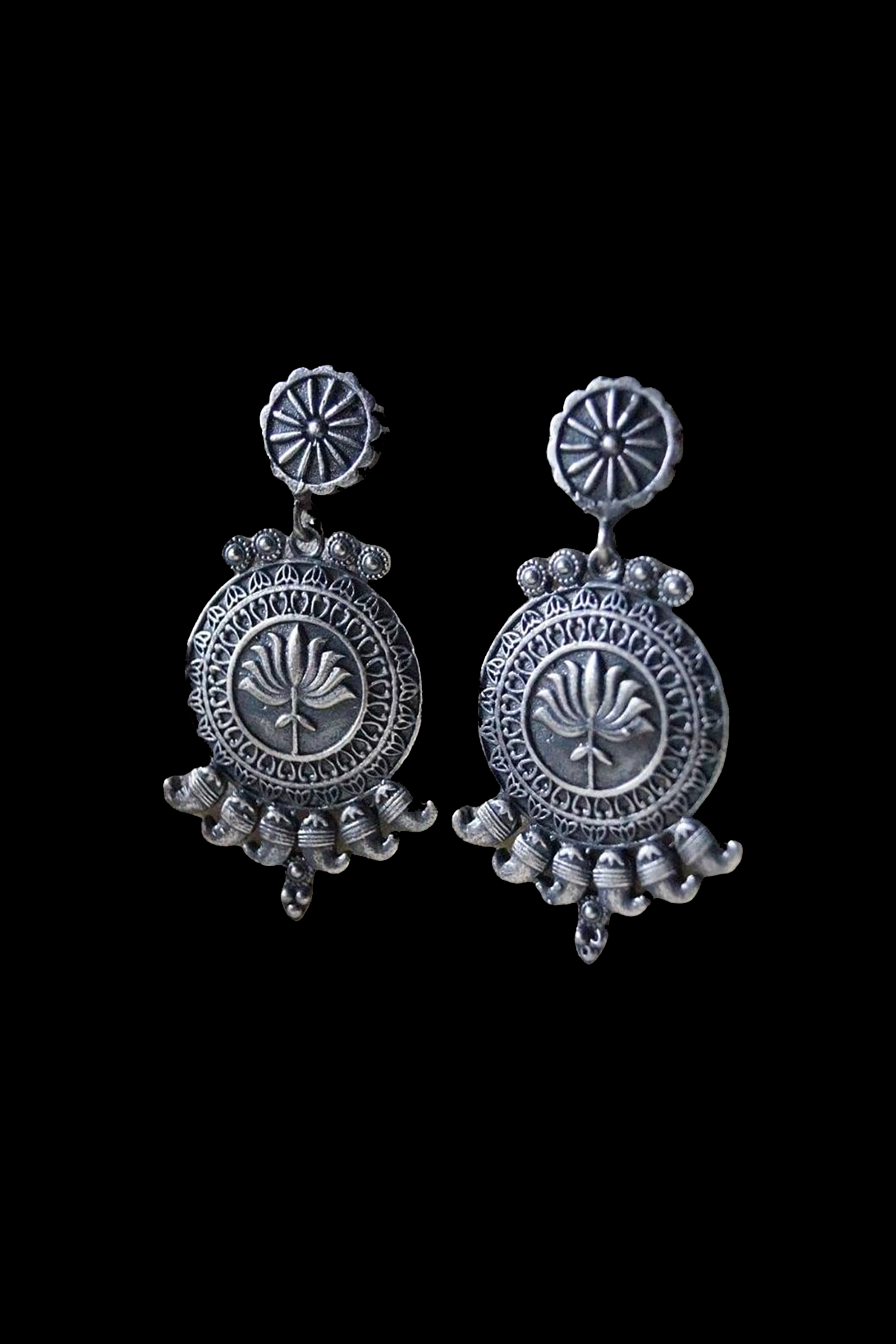 Dangler Earring Lotus Print SRLP120