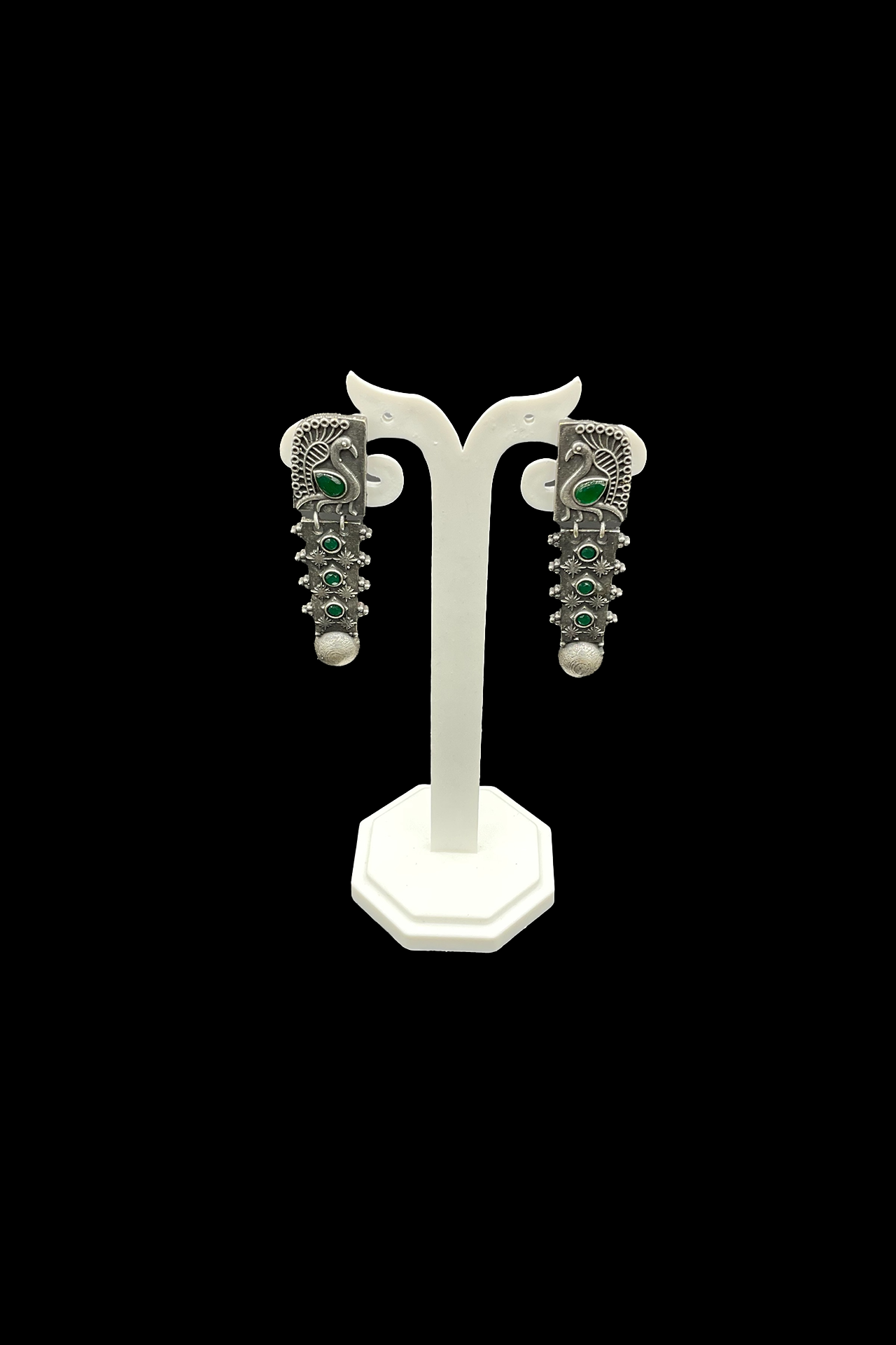 Dangler Earring Peacock Green SR035G