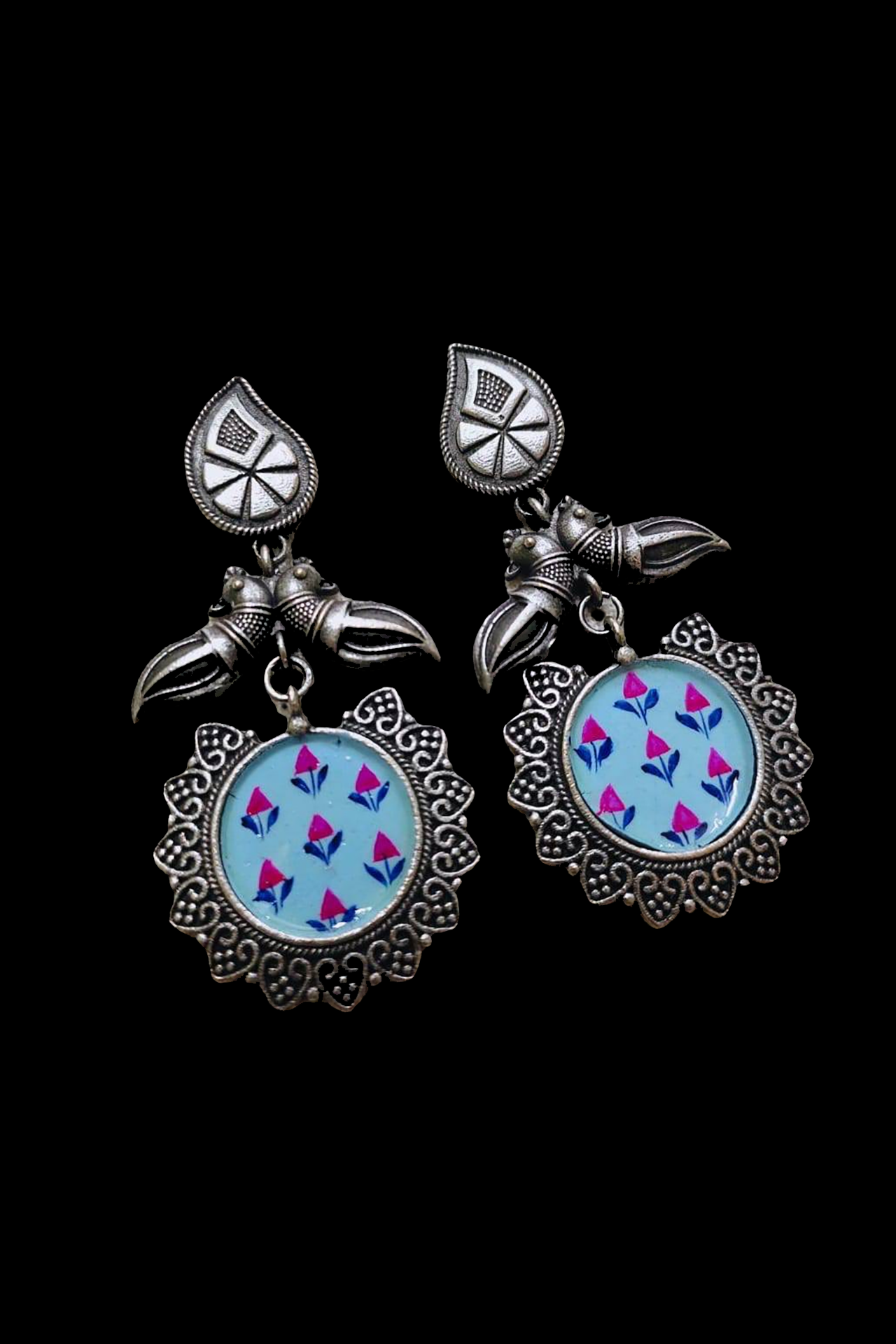 Hand Painted Earring Sky Blue SR-55SBL