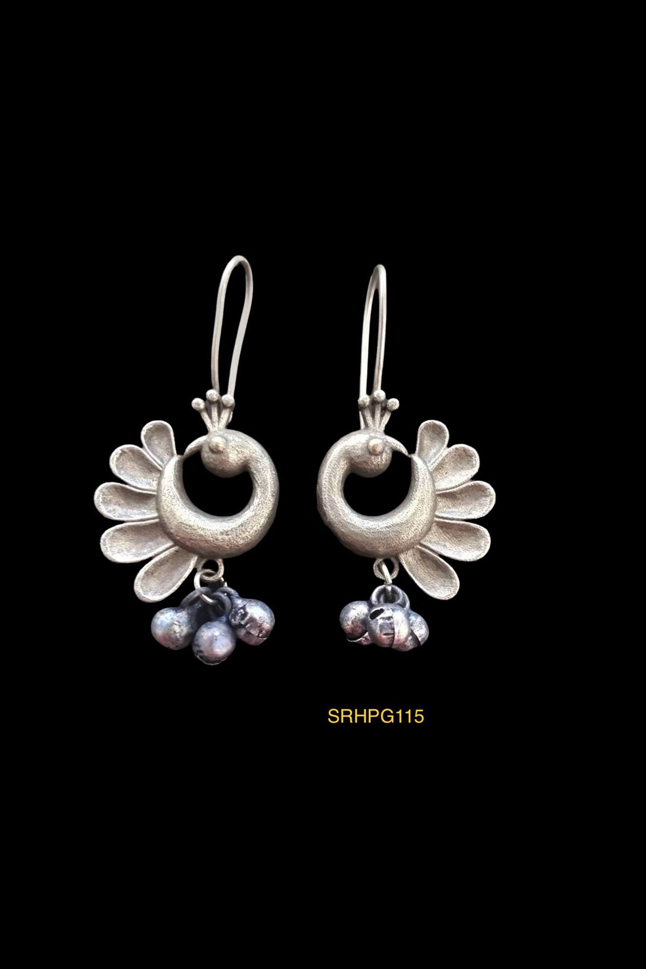Hook Earring With Peacock Shape Gugri SRHPG115