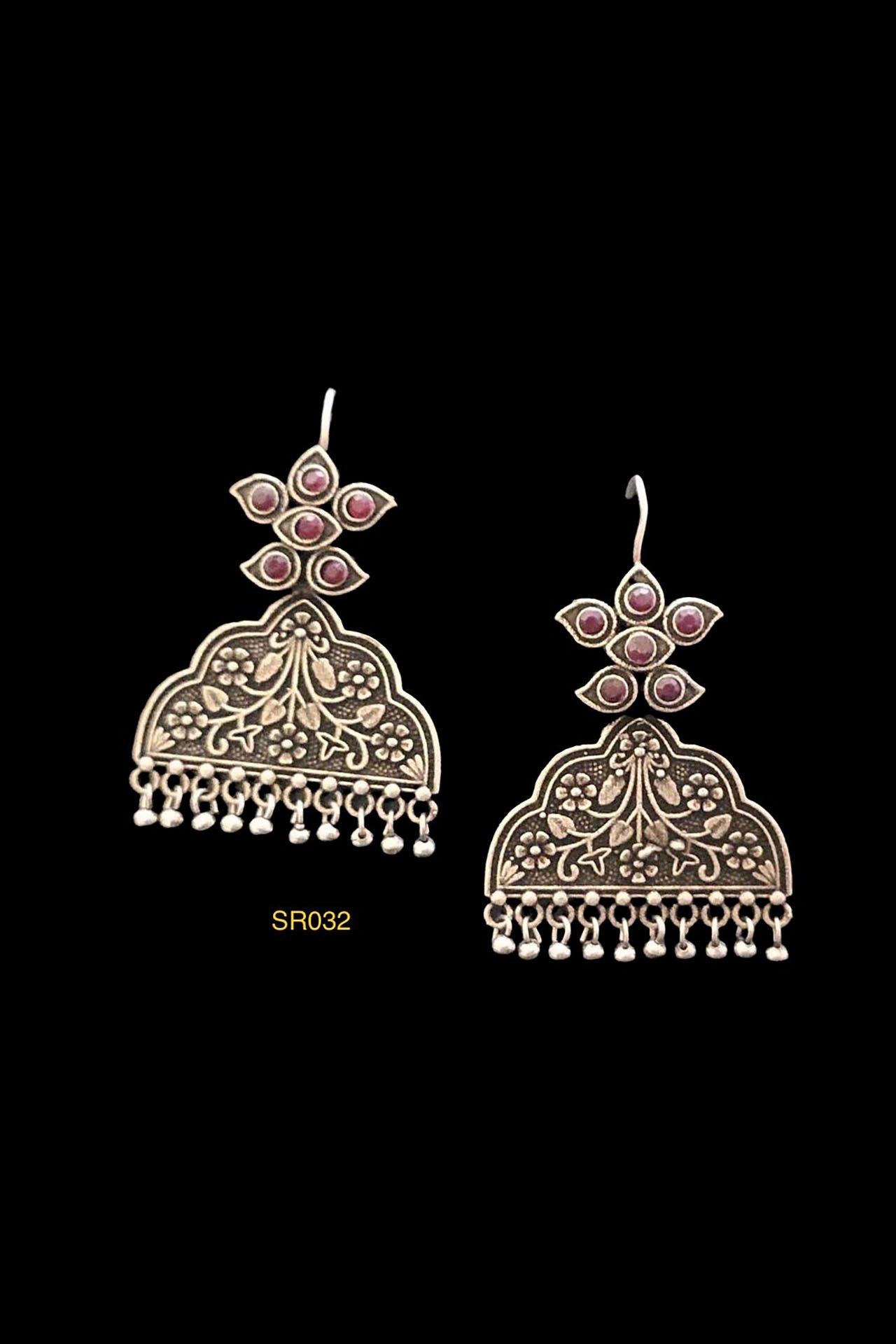 Hook Earring With Rani Flower Gugri SR032R