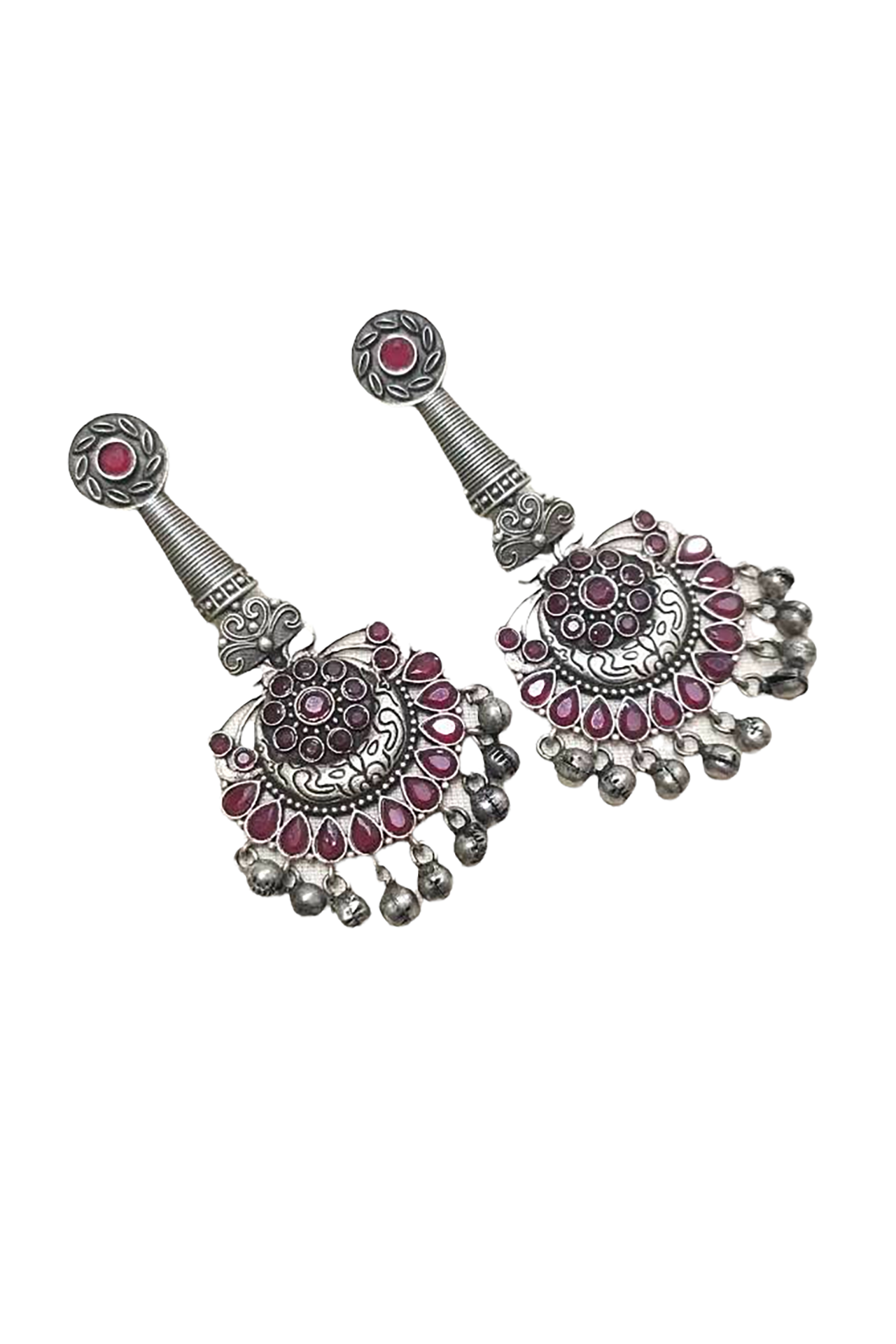 Long Earring Round Rani Stone SRLR240R