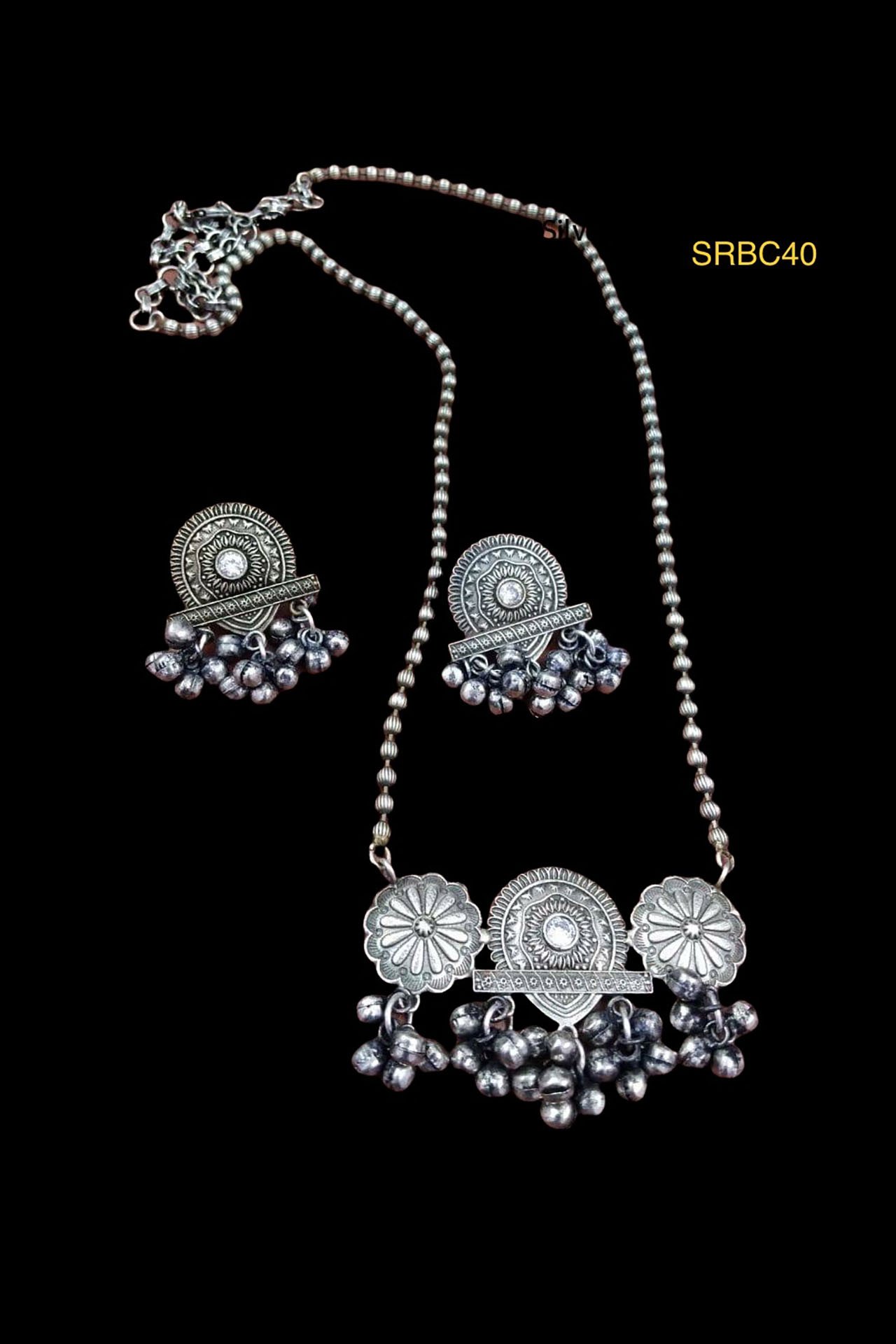 Long Necklace With Sliver Beads Chain SRBC40