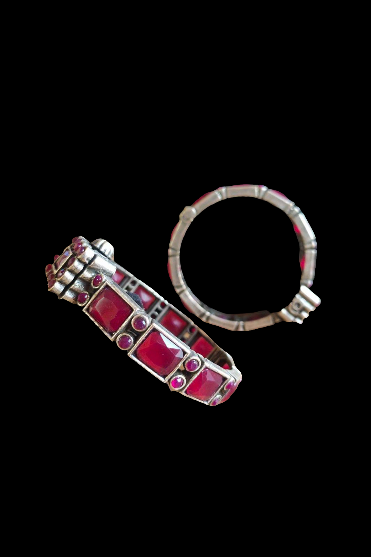 Openable Bangles Glass Stone Rani Pink SR276R